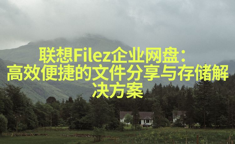 联想Filez企业网盘：高效便捷的文件分享与存储解决方案