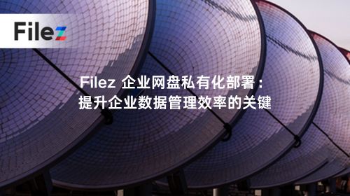 Filez 企业网盘私有化部署：提升企业数据管理效率的关键