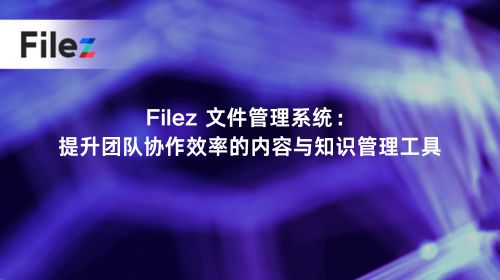 Filez 文件管理系统：提升团队协作效率的内容与知识管理工具