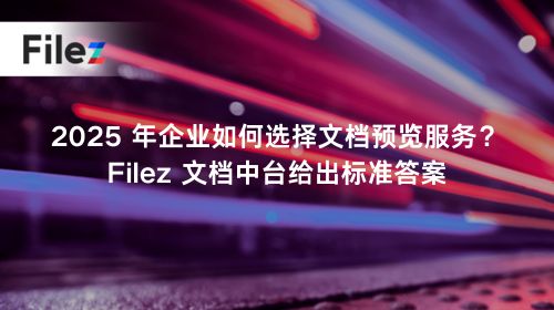 2025 年企业如何选择文档预览服务？Filez 文档中台给出标准答案