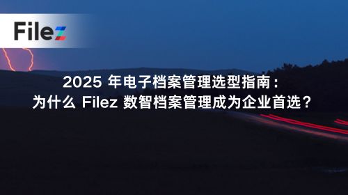 2025 年电子档案管理选型指南：为什么 Filez 数智档案管理成为企业首选？