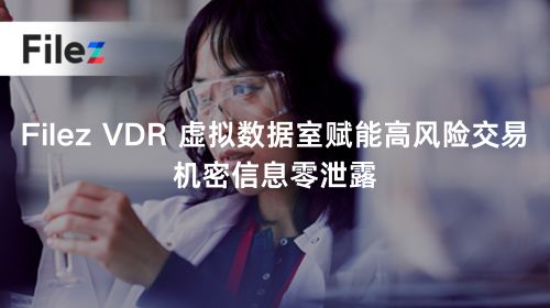Filez VDR 虚拟数据室赋能高风险交易，机密信息零泄露