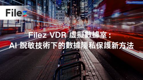 Filez VDR 虛擬數據室：AI 脫敏技術下的數據隱私保護新方法