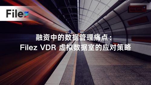 融资中的数据管理痛点：Filez VDR 虚拟数据室的应对策略