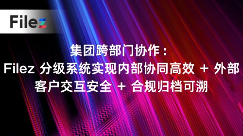 集团跨部门协作：Filez 分级系统实现内部协同高效 + 外部客户交互安全 + 合规归档可溯