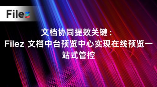 文档协同提效关键：Filez 文档中台预览中心实现在线预览一站式管控