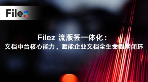 Filez 流版签一体化：文档中台核心能力，赋能企业文档全生命周期闭环