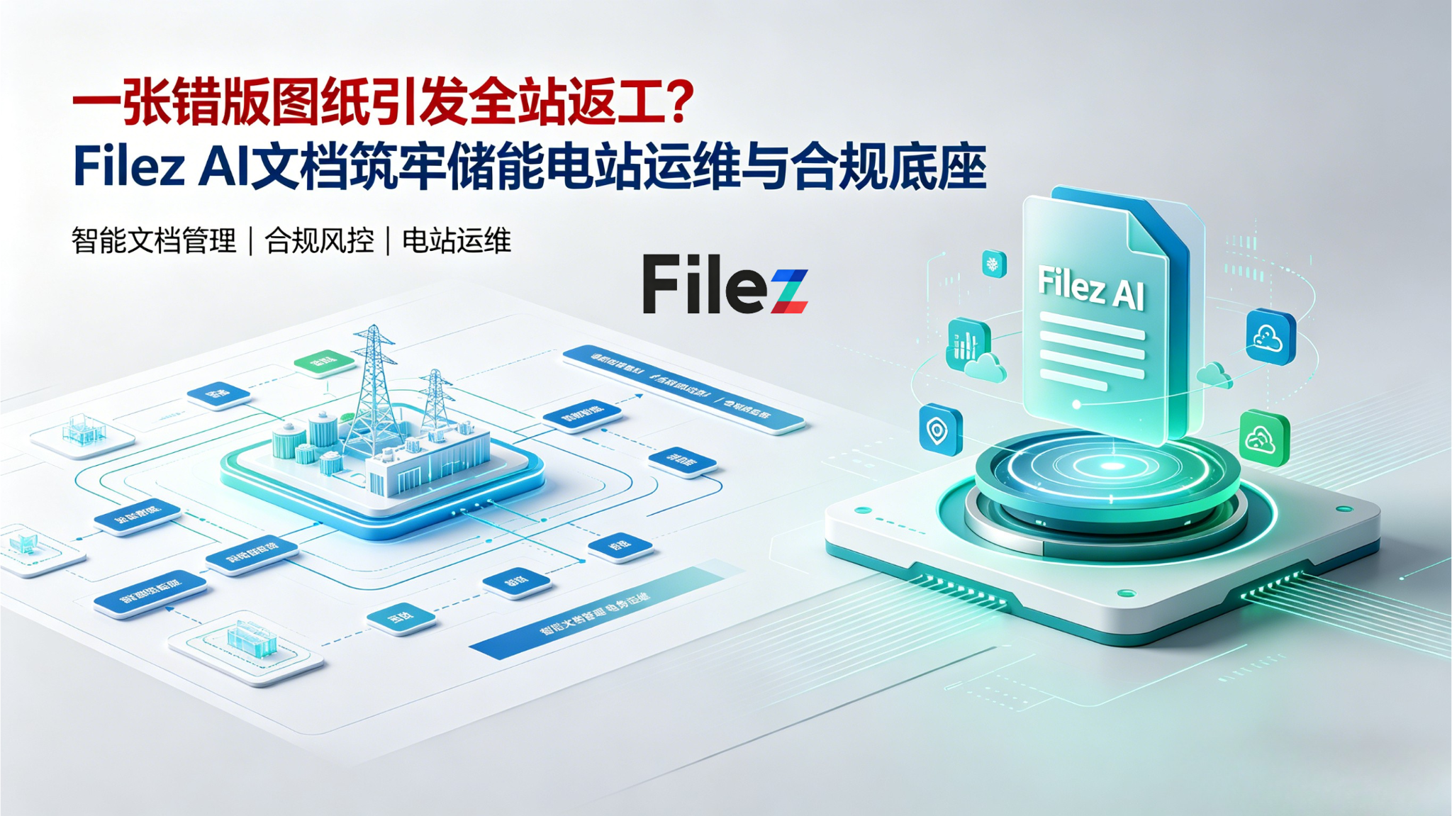 一张错版图纸引发全站返工？Filez AI文档筑牢储能电站运维与合规底座